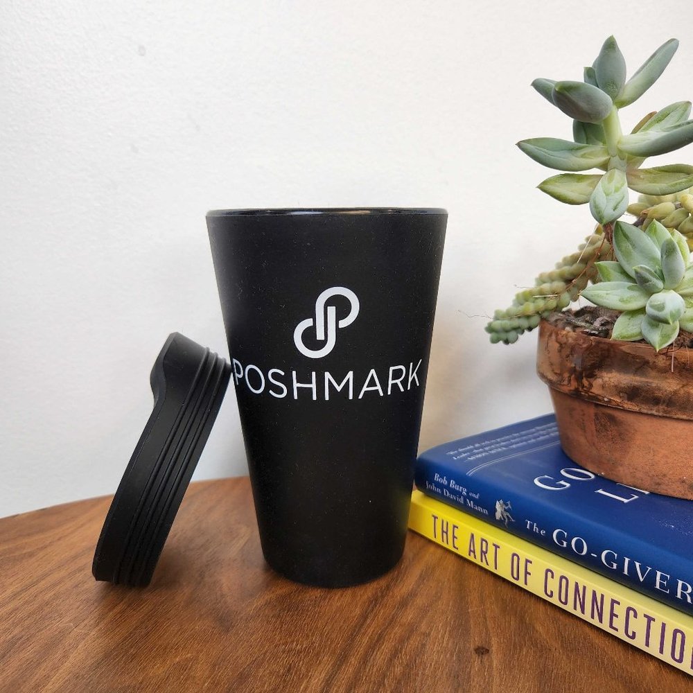 Black Poshmark Tumbler with Lid
